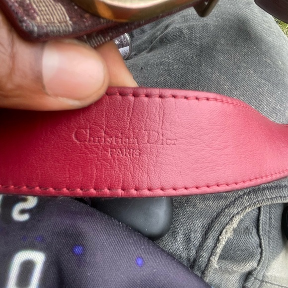 Dior Red Leather Belt - Picture 1 of 4